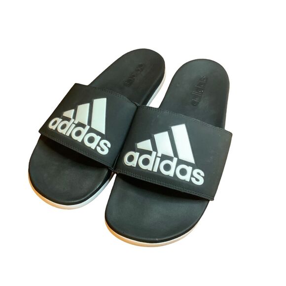 adidas Other - adidas Men's Essentials Comfort Slides Black/White CG3427 Size 10